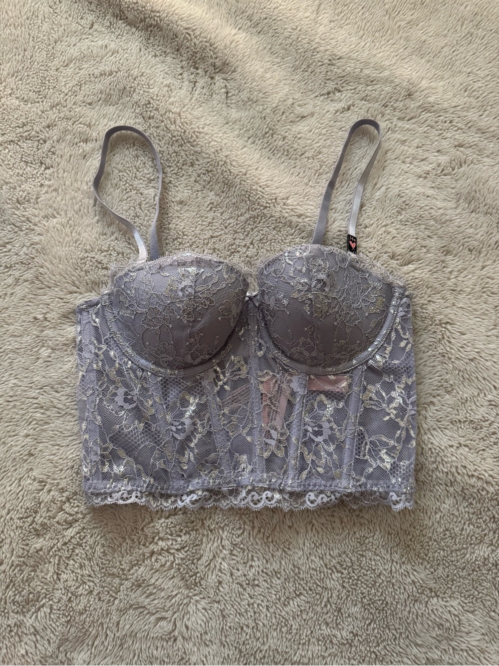 Victorias secret blue shimmer corset top
